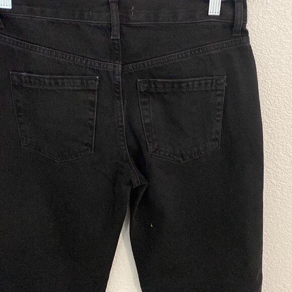 NWOT- Free People- Black Maggie Mid RiseDistressed Jeans- Size 26/ US 2 - Picture 10 of 14